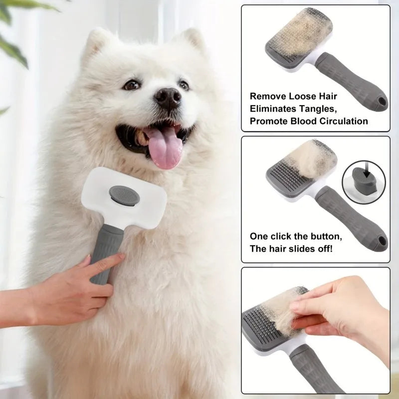 Escova Autolimpante para Pets